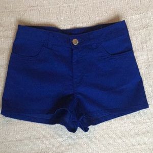 Divided blue stretch shorts size 2